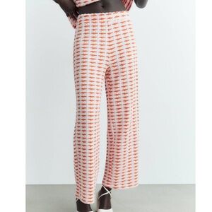 Zara Wide Leg Patterned Pants